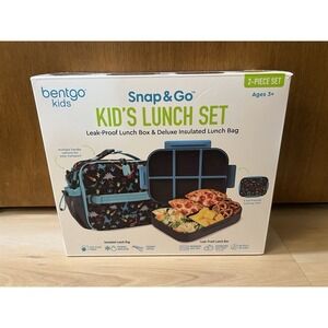 Bentgo 2-Piece Kids Snap & Go Lunch Set: Leak-Proof Lunch Box & Deluxe Insulated